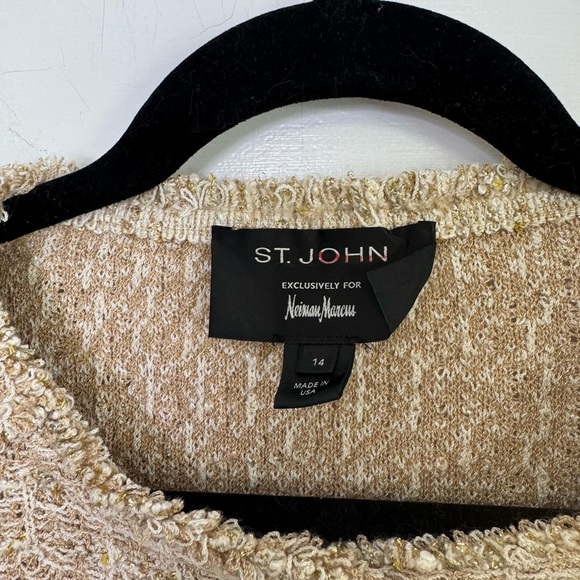 St. John Beige Tweed Jacket - Picture 3 of 10